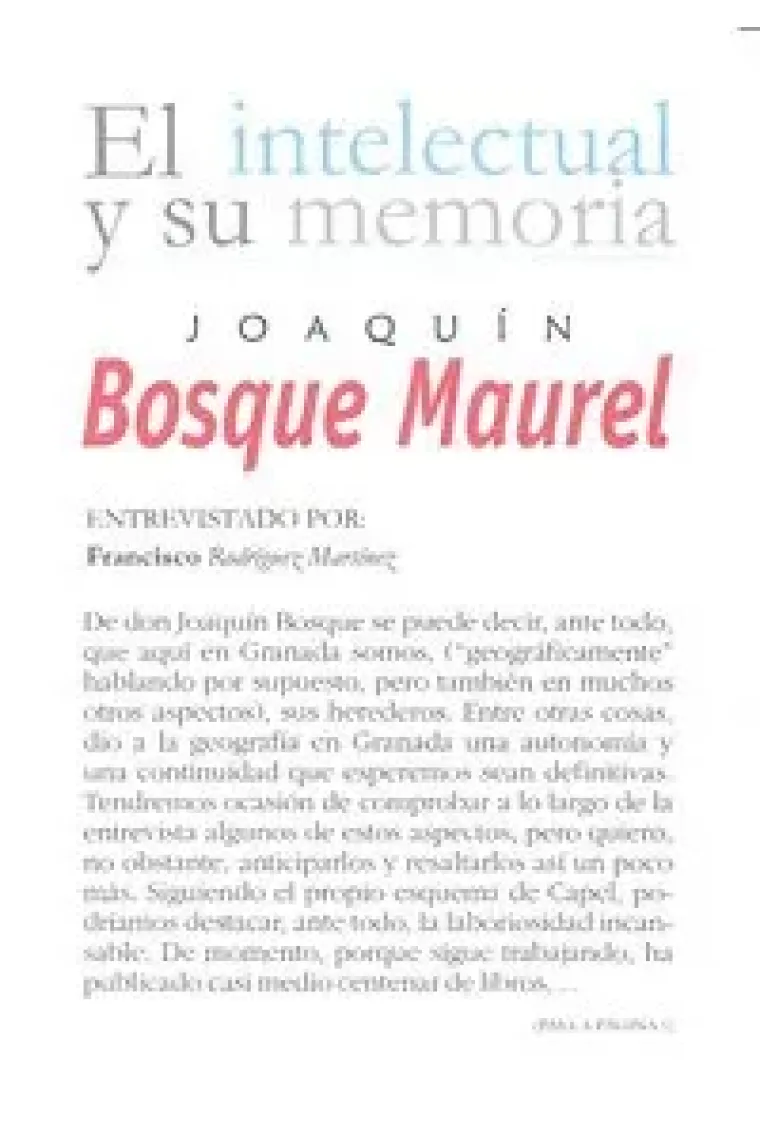 JOAQUIN BOSQUE MAUREL
