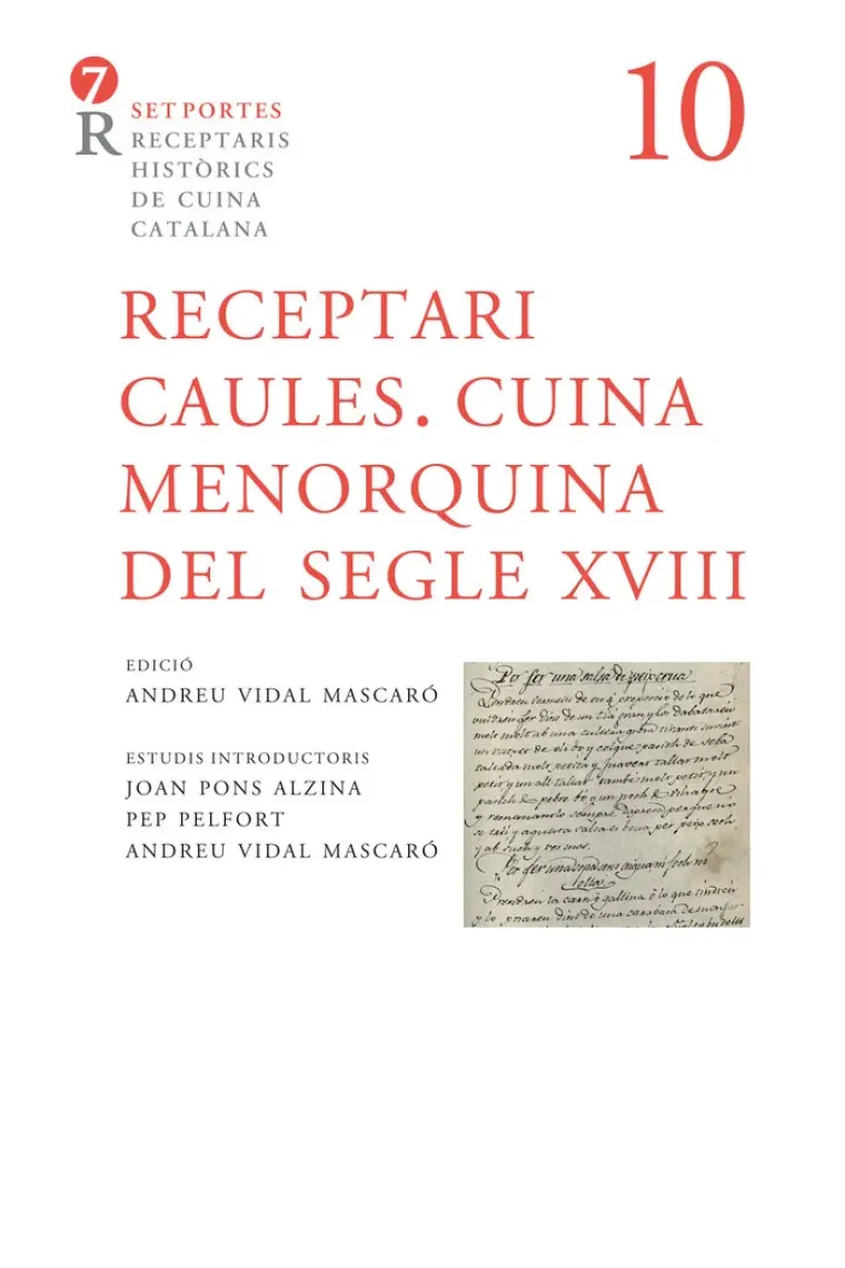 Receptari Caules. Cuina menorquina del segle XVIII