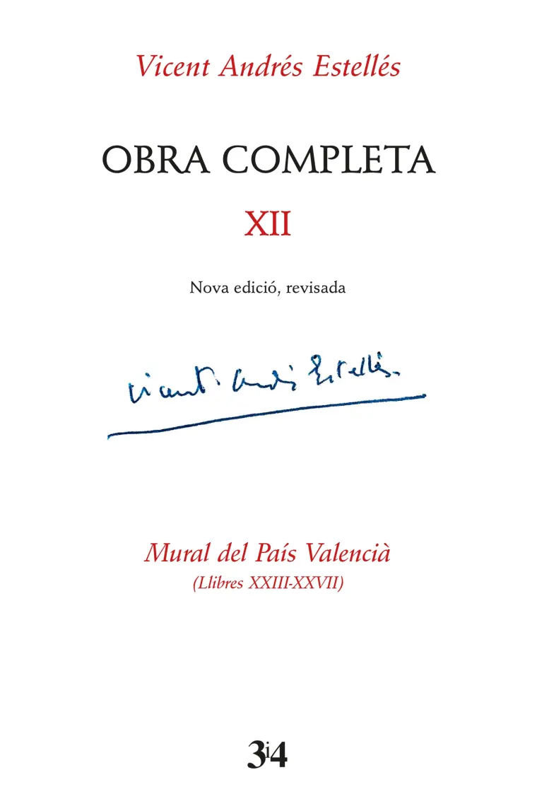 Obra completa XII Vicent Andrés Estelles (Catalán)