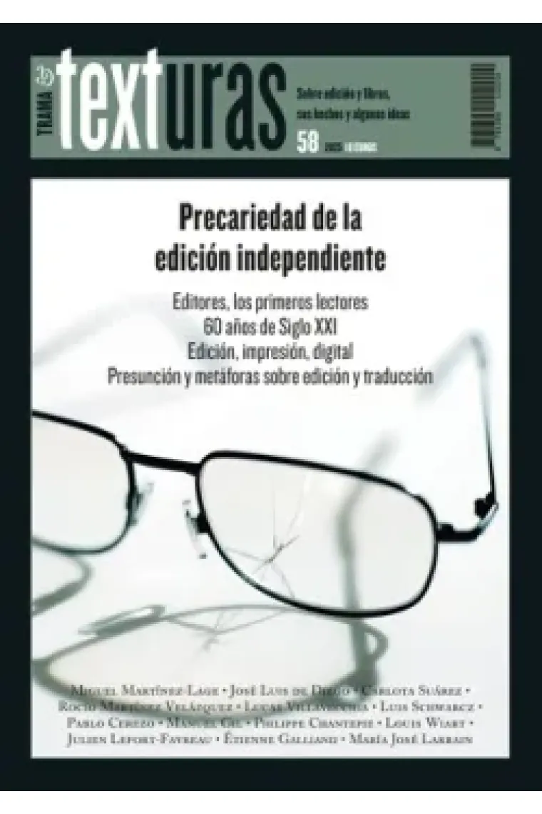 Revista Texturas (nº 58): Precariedad de la edición independiente