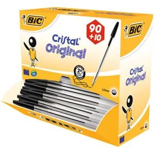 BOLIGRAFO BIC CRISTAL NEGRO 90+10