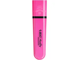 ROTULADOR BIC FLAT FLUORESCENTE ROSA NEON CAJA DE 12 UNIDADES