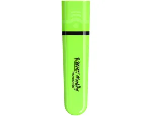 ROTULADOR BIC FLAT FLUORESCENTE VERDE NEON CAJA DE 12 UNIDADES