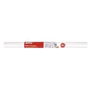 APLI PIZARRA BLANCA ADHESIVA EN ROLLO 500X450 - FACIL DE CORTAR Y PEGAR - IDEAL PARA PRESENTACIONES Y NOTAS - COLOR BLANCO