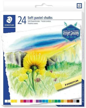 STAEDTLER 2430 PACK DE 36 PASTELES SUAVES - EXCELENTES PARA MEZCLAR COLORES - RESISTENCIA A LA LUMINOSIDAD - COLORES SURTIDOS
