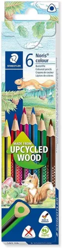 STAEDTLER NORIS COLOUR 187 PACK DE 6 LAPICES TRIANGULARES DE COLORES - RESISTENCIA A LA ROTURA - COLORES SURTIDOS
