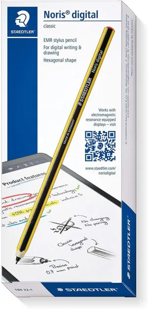 STAEDTLER NORIS DIGITAL PACK DE LAPIZ DIGITAL + 5 PUNTAS DE RECAMBIO - SUPERFICIE ANTIDESLIZANTE - NO NECESITA CARGA