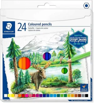 STAEDTLER 146C PACK DE 24 LAPICES DE COLORES - MINA SUAVE - COLORES SURTIDOS