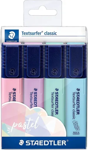 STAEDTLER TEXTSURFER CLASSIC 364 PACK DE 6 MARCADORES FLUORESCENTES - SECADO RAPIDO - TRAZO 1 - 5MM APROX - COLORES PASTEL SURTIDOS
