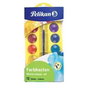 ACUARELA PELIKAN JUNIOR PINCEL 12 COLORES