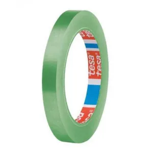 TESA 60404 CINTA DE EMBALAR PREMIUM 12MM X 66 METROS - FABRICADO EN SPVC - ADHESIVO DE CAUCHO NATURAL - COLOR VERDE