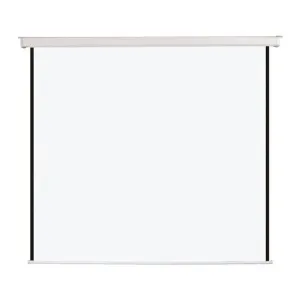 BI-OFFICE PANTALLA DE PROY.MURAL. PROFESIONAL.BORDES NEGROS.RECOGIDO ACERO GRIS.178 X 178 CM REF.PP178178