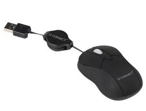 RATON CONNECT MINI OPTICO RETRACTIL USB NEGRO