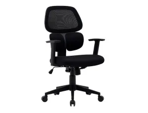 SILLA Q-CONNECT OFICINA ANCONA MALLA BASE METALICA ALT MAX 1110 ANC 660 PROF 590 RUEDAS PREMIUM COLOR NEGRO