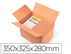 CAJA PARA EMBALAR Q-CONNECT REGULABLE EN ALTURA ULTRARRESISTENTE CARTON CANAL DOBLE 7 MM COLOR KRAFT