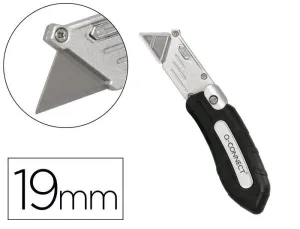 CUTER Q-CONNECT PLEGABLE XD-925 CON MECANISMO DE CAMBIO RAPIDO CUCHILLA ANCHA MANGO ANTIDESLIZANTE