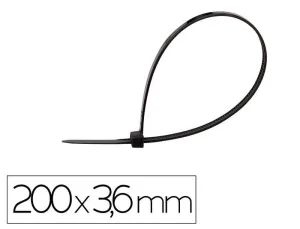 BRIDA Q-CONNECT COLOR NEGRO 200X3,6 MM BOLSA DE 100 UNIDADES