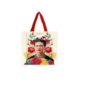 BOLSA ALGODON FRIDA KAHLO PEQUEÑA ALAS AMARILLAS