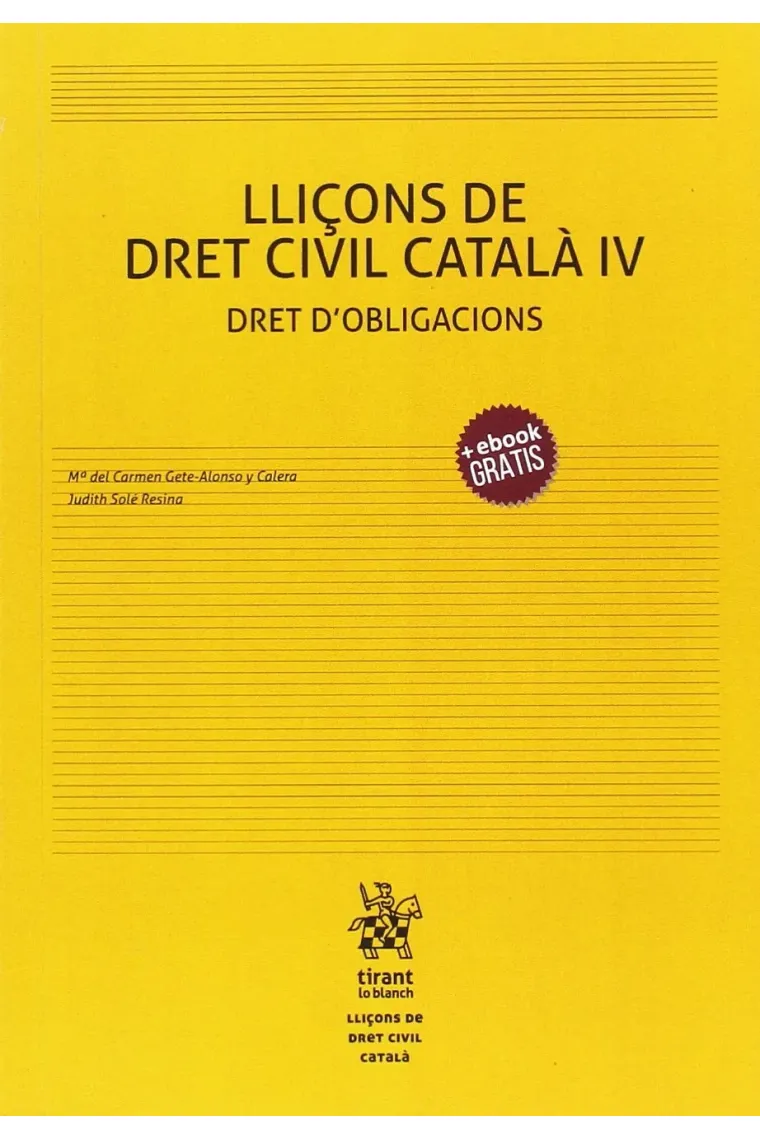 Lliçons de Dret Civil Català IV Dret d'obligacions (Catalán)