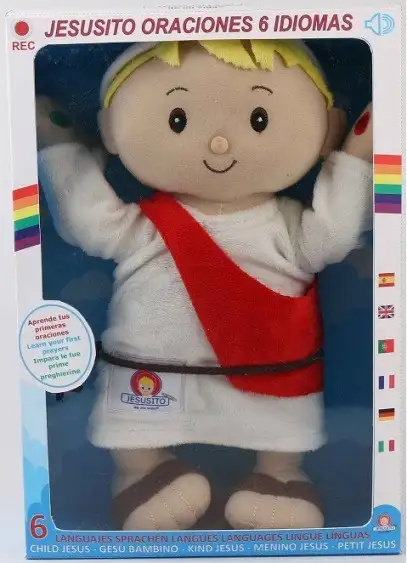 PELUCHE JESUSITO ORACIONES. 6 IDIOMAS + LIBRO