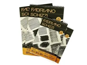 BLOC DE DIBUJO FABRIANO ESBOZO CON ESPIRAL LISO PAPEL SCHIZZI A3 90G 80H