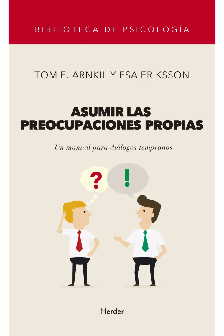 Asumir las preocupaciones propias. Un manual para diálogos tempranos.
