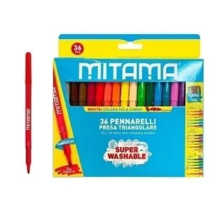 ROTULADOR FIBRA MITAMA TRIANGULAR 3MM CAJA DE 36