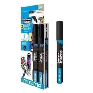 ROTULADOR ACRILICO MITAMA 2.5MM NEGRO PACK DE 2