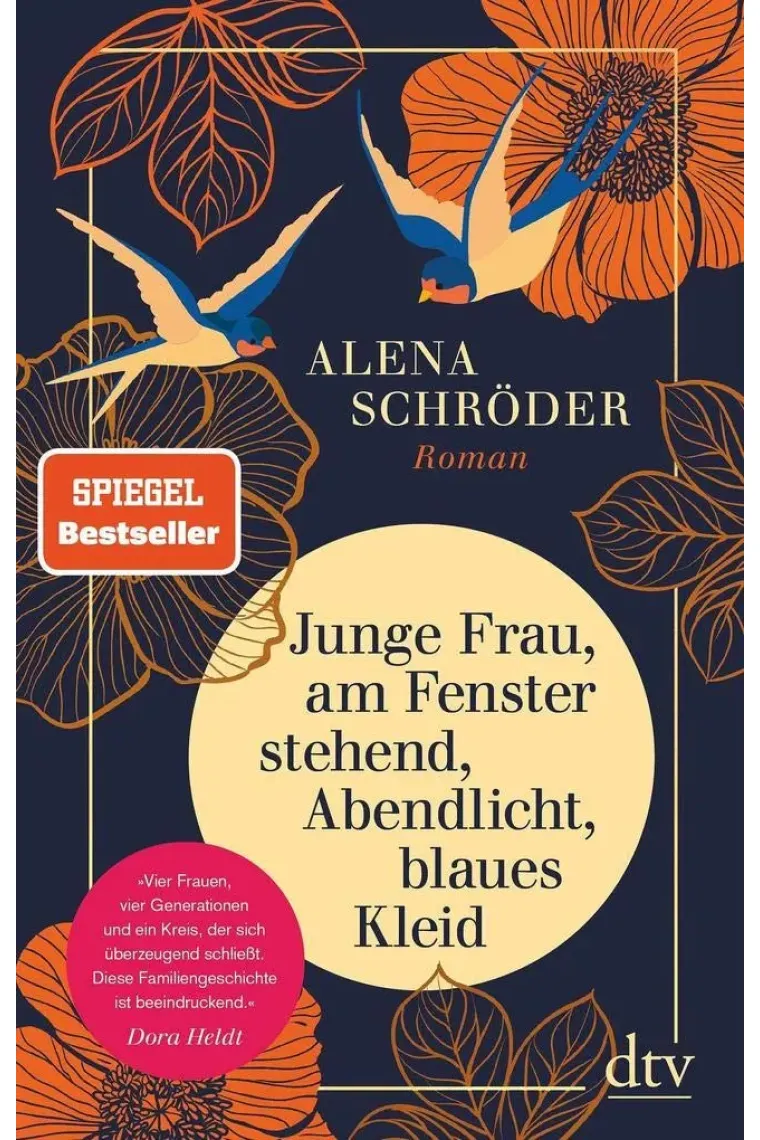 Junge Frau, am Fenster stehend, Abendlicht, blaues Kleid: Roman (Alemán)