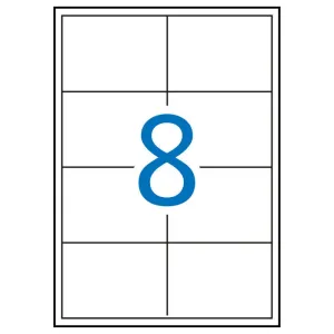 APLI ETIQUETAS BLANCAS PERMANENTES 97.0 X 67.7 MM 100 HOJAS
