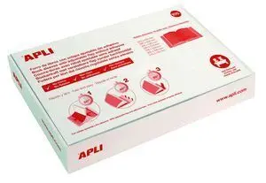 APLI CAJA DE 100 FORROS PARA LIBROS 280MM PVC 130 MICRAS - SOLAPA AUTOAJUSTABLE - FACIL FORRADO EN 3 PASOS - TRANSPARENTE