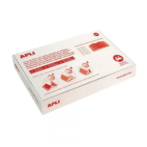 APLI CAJA DE 100 FORROS PARA LIBROS 300MM PVC 130 MICRAS - SOLAPA AUTOAJUSTABLE - FACIL FORRADO EN 3 PASOS - TRANSPARENTE