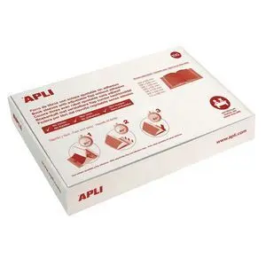 APLI CAJA DE 100 FORROS PARA LIBROS 285MM PVC 130 MICRAS - SOLAPA AUTOAJUSTABLE - FACIL FORRADO EN 3 PASOS - TRANSPARENTE