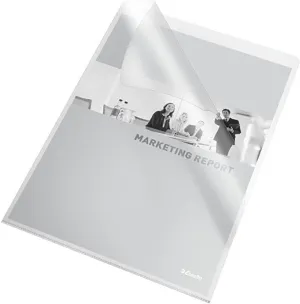 ESSELTE 30Q CAJA DE 100 DOSSIERS UñERO - FORMATO FOLIO - PVC FLEXIBLE - GROSOR 140 MICRAS - COLOR TRANSPARENTE