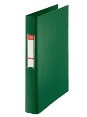 ESSELTE CARPETA DE ANILLAS - FORMATO FOLIO - CAPACIDAD PARA 190 HOJAS - 2 ANILLAS DE 25MM - COLOR VERDE