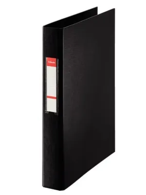 ESSELTE CARPETA DE 2 ANILLAS 25MM - FORMATO FOLIO - CAPACIDAD PARA 190 HOJAS - COLOR NEGRO
