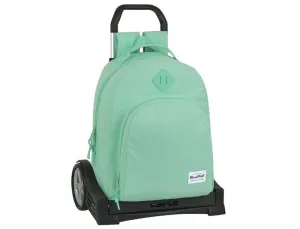 CARTERA ESCOLAR SAFTA CON CARRO BLACKFIT8 "TURQUESA" 320X150X420 MM