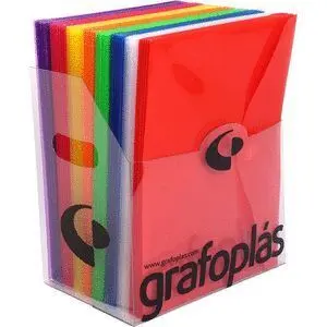 EXPOSITOR 96 SOBRES PP CIERRE TEXTIL FOLIO SURTIDO