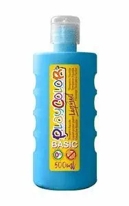 TEMPERA PLAYCOLOR LIQUID BASIC 500 ML AZUL CLARO