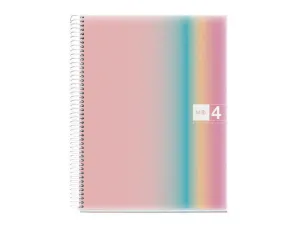 CUADERNO ESPIRAL MIQUELRIUS DIN A4 120 HOJAS 70 GR CUADRO 5 MM TAPA POLIPROPILENO AURORA WEST BAY