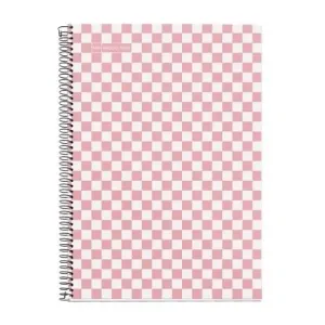 BLOC MIQUELRIUS TAPA DURA Fº 80H 90G CUADRIC.4X4 DAMERO ROSA