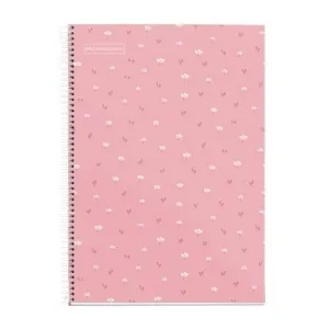 BLOC MIQUELRIUS TAPA DURA Fº 80H 90G CUADRIC.4X4 FLORES ROSA