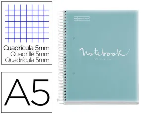 CUADERNO ESPIRAL MIQUELRIUS NOTEBOOK 5 EMOTIONS TAPA POLIPROPILENO DIN A5 MICROPERFORADO 120 HOJAS
