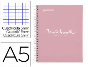 CUADERNO ESPIRAL MIQUELRIUS NOTEBOOK 1 EMOTIONS TAPA FORRADA DIN A5 MICROPERFORADO 80 HOJAS 90G/M2 CUADRO 5 MM