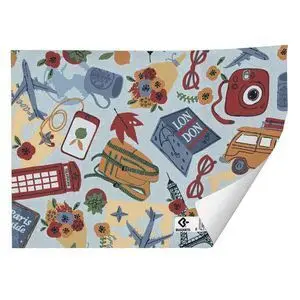 PAPEL REGALO KRAFT BLANCO LONDRES 70 X 100 CM BUSQ