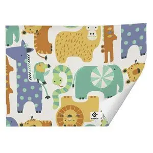 PAPEL REGALO KRAFT BLANCO ANIMALITOS 70 X 100 CM B
