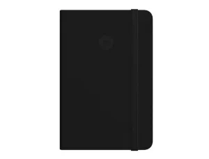 CUADERNO CON GOMILLA ANTARTIK NOTES TAPA DURA A5 HOJAS RAYAS NEGRO 100 HOJAS 80 GR FSC