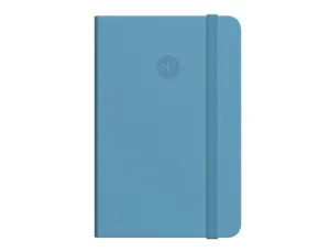 CUADERNO CON GOMILLA ANTARTIK NOTES TAPA DURA A5 HOJAS PUNTOS AZUL CLARO 100 HOJAS 80 GR FSC