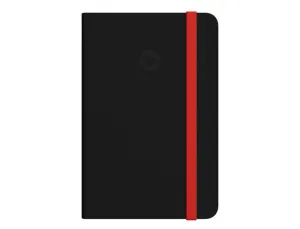 CUADERNO CON GOMILLA ANTARTIK NOTES TAPA DURA A5 HOJAS PUNTOS NEGRO Y ROJO 100 HOJAS 80 GR FSC