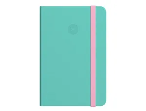 CUADERNO CON GOMILLA ANTARTIK NOTES TAPA DURA A4 HOJAS CUADRICULA ROSA Y TURQUESA 100 HOJAS 80 GR FSC